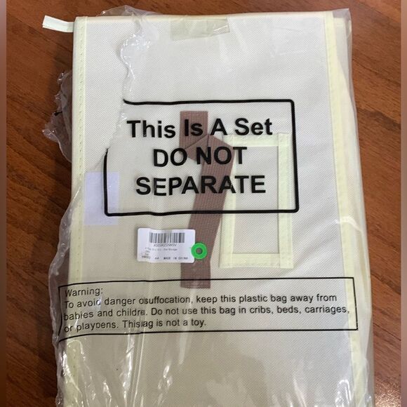 15X10X10 Storage Bins for Home or Office beige. New - Picture 2 of 4